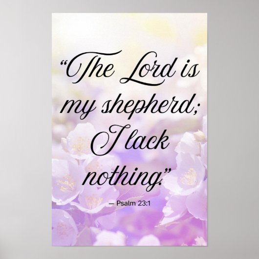 The Lord Is My Shepherd Wall Art Poster (Voorkant)
