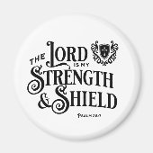The Lord is My Strength Scripture Magneet (Voorkant)