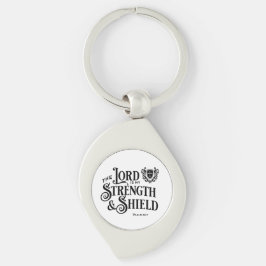 The Lord is My Strength Scripture Sleutelhanger