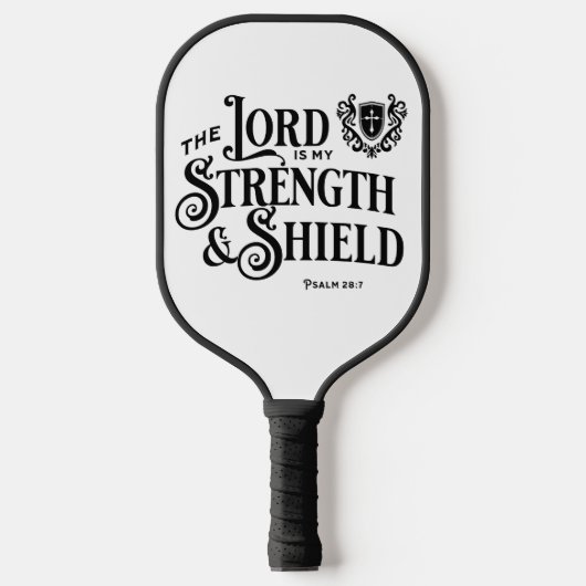 The Lord is my Strength & Shield Royalty  Pickleball Paddle (Voorkant)