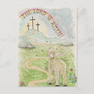 The Lord Is Risen Lamb Card Briefkaart