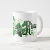 "The Lord is Risen"  paaskunst groen Grote Koffiekop (Voorkant rechts)