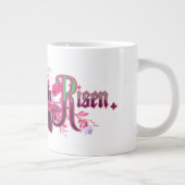 The Lord is Risen  paaskunst Magenta Pink Grote Koffiekop (Rechts)