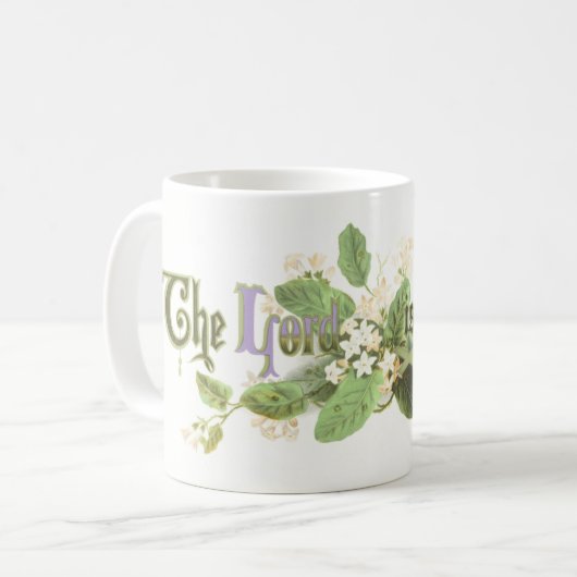 "The Lord is Risen" paaskunst natuurlijk Koffiemok (Voorkant links)