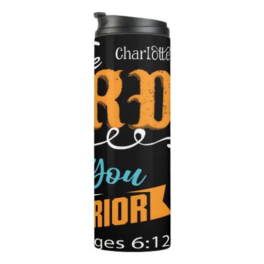 The Lord Is With You Mighty Warrior Thermosbeker (Geroteerd rechts)