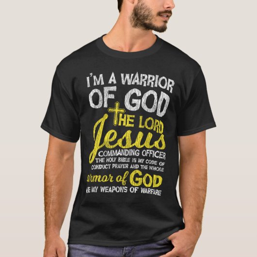 The Lord Jesus Armor of God Cross Faith Christelij T-shirt (Voorkant)
