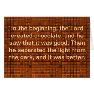 The Lord Made Chocolate