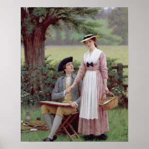 The Lord of Burleigh, Tennyson, 1919 (olie op canv Poster