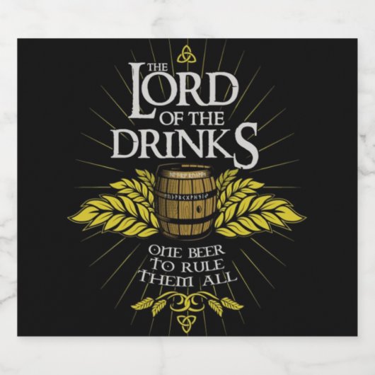 The Lord of the Drinks Beer Sparkling Wijnetiket (Enkel label)