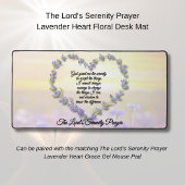 The Lord’s Serenity Prayer Lavender Heart Floral  Bureaumat
