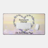 The Lord’s Serenity Prayer Lavender Heart Floral  Bureaumat (Keyboard & Muis)