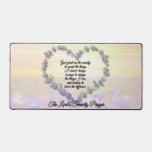 The Lord’s Serenity Prayer Lavender Heart Floral  Bureaumat (Voorkant)