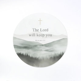The Lord Will Keep You – Psalm 121 Christian Faith Ronde Sticker