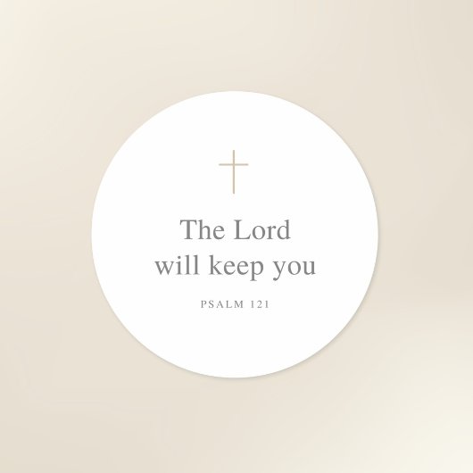 The Lord Will Keep You – Psalm 121 Scripture Ronde Sticker