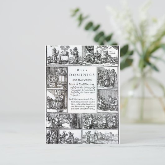 The Lord's Day, 1639 Briefkaart (Staand voorkant)