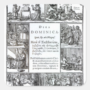 The Lord's Day, 1639 Vierkante Sticker
