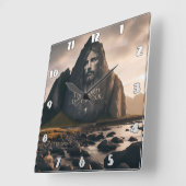 The Lords Face op Rocky Mountain Vierkante Klok (Hoek)