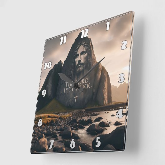 The Lords Face op Rocky Mountain Vierkante Klok (Hoek)