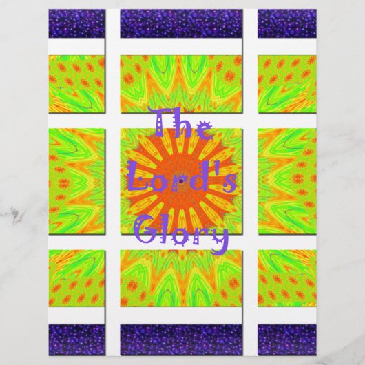 The Lord's Glory: Prachtige verbazingwekkende kleu Briefhoofd Sjabloon (Voorkant)