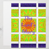 The Lord's Glory: Prachtige verbazingwekkende kleu Briefhoofd Sjabloon (Voorkant / Achterkant)