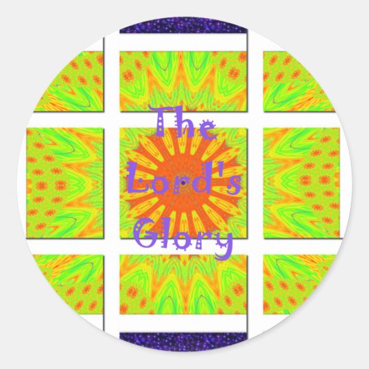 The Lord's Glory: Prachtige verbazingwekkende kleu Ronde Sticker (Voorkant)