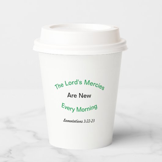 The Lord's Mercies Paper Cup Papieren Bekers (Voorkant)
