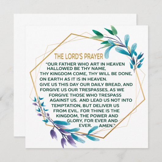 The Lord's Prayer (Voorkant / Achterkant)