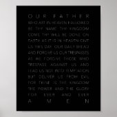 The Lord's Prayer Black Poster (Voorkant)