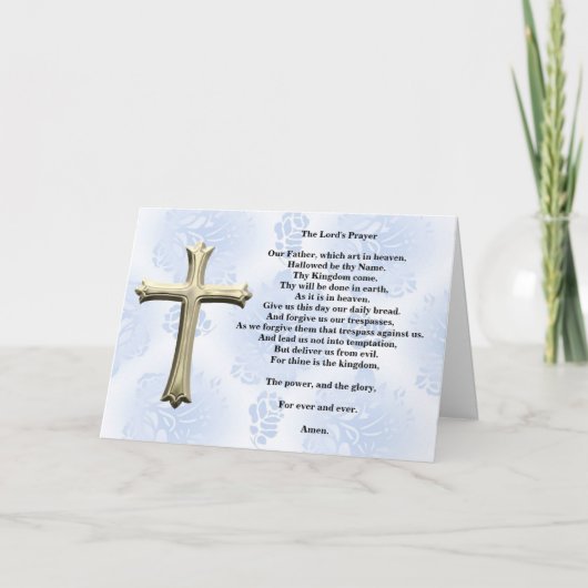 The Lord's Prayer (blauw) Kaart (Voorkant)