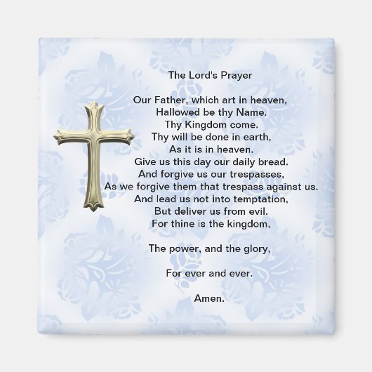 The Lord's Prayer (blauw) Magneet (Voorkant)