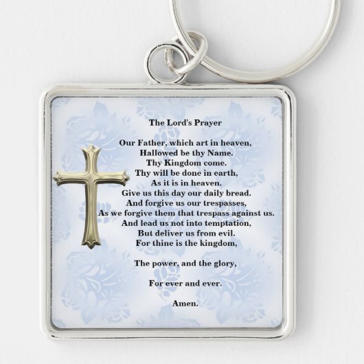 The Lord's Prayer (blauw) Sleutelhanger (Voorkant)