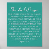 The Lord's Prayer Blue Green Poster (Voorkant)