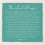 The Lord's Prayer Blue Green Sjaal<br><div class="desc">Het gebed van de Heer, Onze Vader, die in de hemel kunst maakt, heeft uw naam gehalveerd, uw koninkrijk komt, ze zullen gedaan worden in de aarde zoals het in de hemel is. Geef ons vandaag ons dagelijkse brood. En vergeef ons onze schulden, zoals wij onze debiteuren vergeven. En laat...</div>