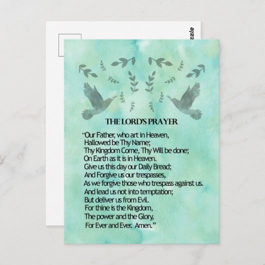 The Lord's Prayer Briefkaart (Voorkant / Achterkant)