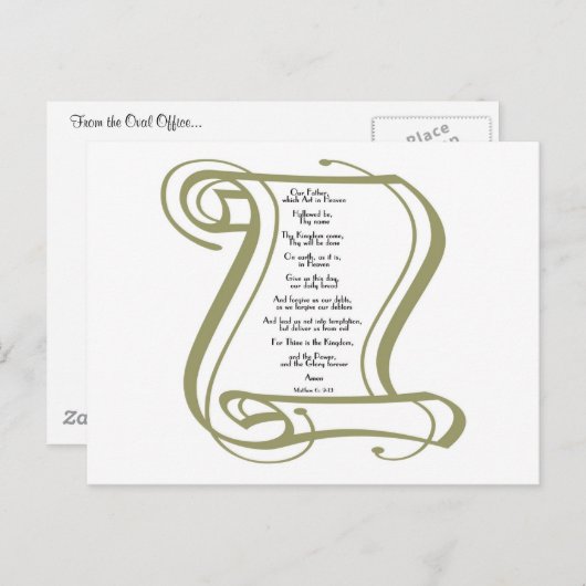 The Lords Prayer Briefkaart (Voorkant / Achterkant)