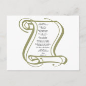 The Lords Prayer Briefkaart (Voorkant)