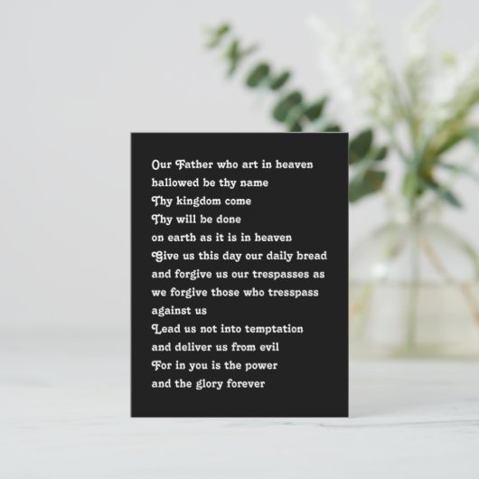 The Lord's Prayer Briefkaart (Staand voorkant)