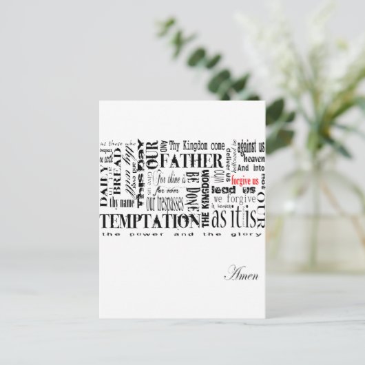 The Lords Prayer Briefkaart (Staand voorkant)