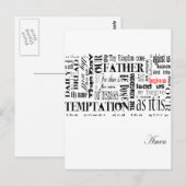 The Lords Prayer Briefkaart (Voorkant / Achterkant)