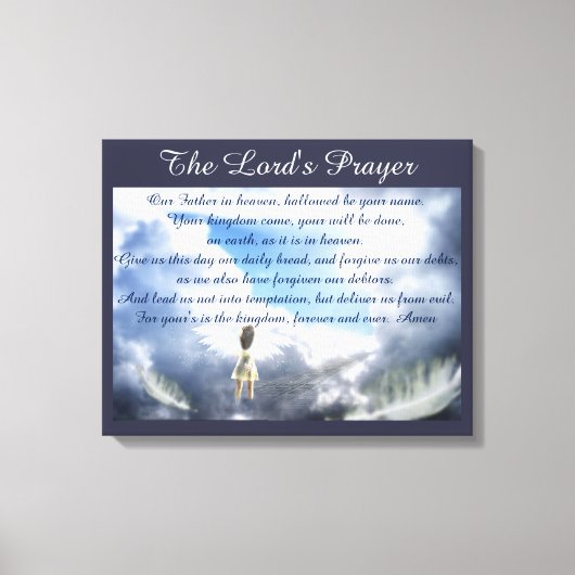The Lord's Prayer Canvas Afdruk (Voorkant)