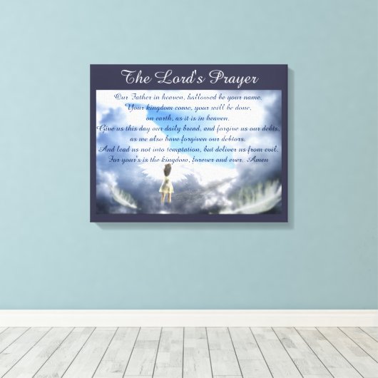 The Lord's Prayer Canvas Afdruk (Insitu (Houten vloer))