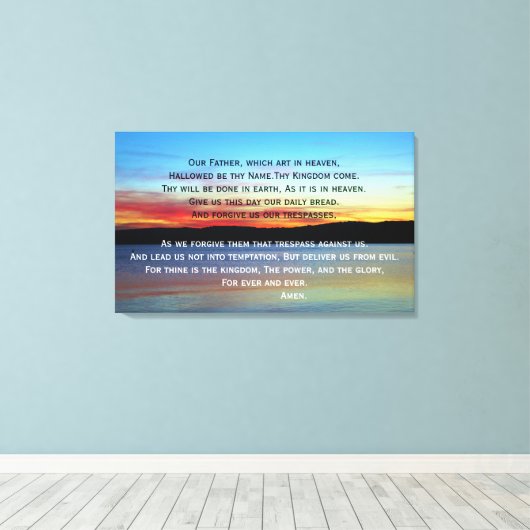 The Lord's Prayer Canvas Afdruk (Insitu (Houten vloer))