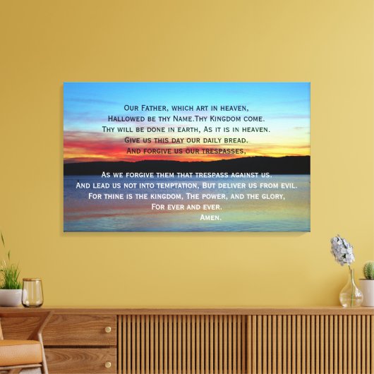The Lord's Prayer Canvas Afdruk (Insitu (Woonkamer))