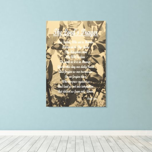 The Lords Prayer Canvas Afdruk (Insitu (Houten vloer))