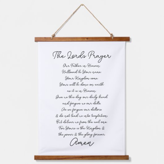 The Lord's Prayer Christelijk Hangend Wandkleed (Voorkant)