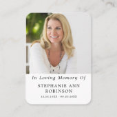 The Lord's Prayer Christian Funeral Prayer Card Visitekaartje (Voorkant)