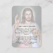 The Lord's Prayer Christian Funeral Prayer Card Visitekaartje (Achterkant)