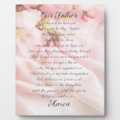 The Lord's Prayer Elegant Soft Pink Floral Gift Fotoplaat (Voorkant)