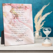 The Lord's Prayer Elegant Soft Pink Floral Gift Fotoplaat (Zijkant)