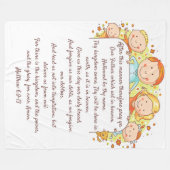The Lord's Prayer - Fleece Blanket, 60 x 80 inch (Voorkant (Horizontaal))